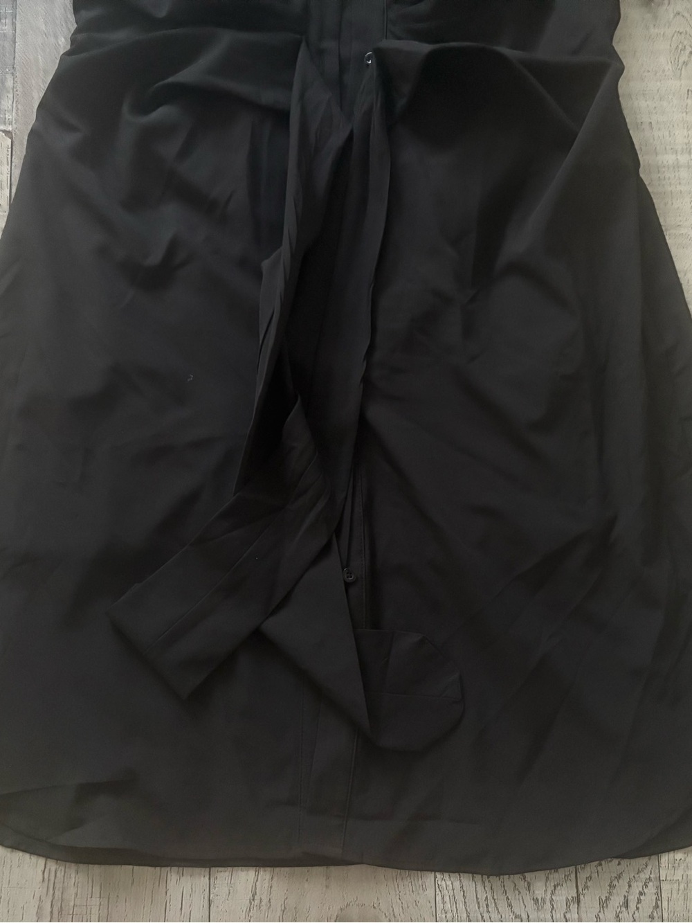 Gracia Black Tie-Waist Shirt Dress - Womens - Picture 3 of 4